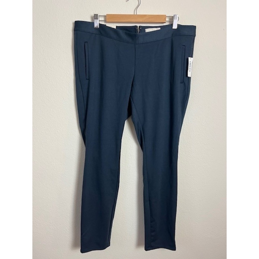 New Old Navy Womens Sz 16 Blue Low Rise Skinny Leggings Athleisure Casual‎
